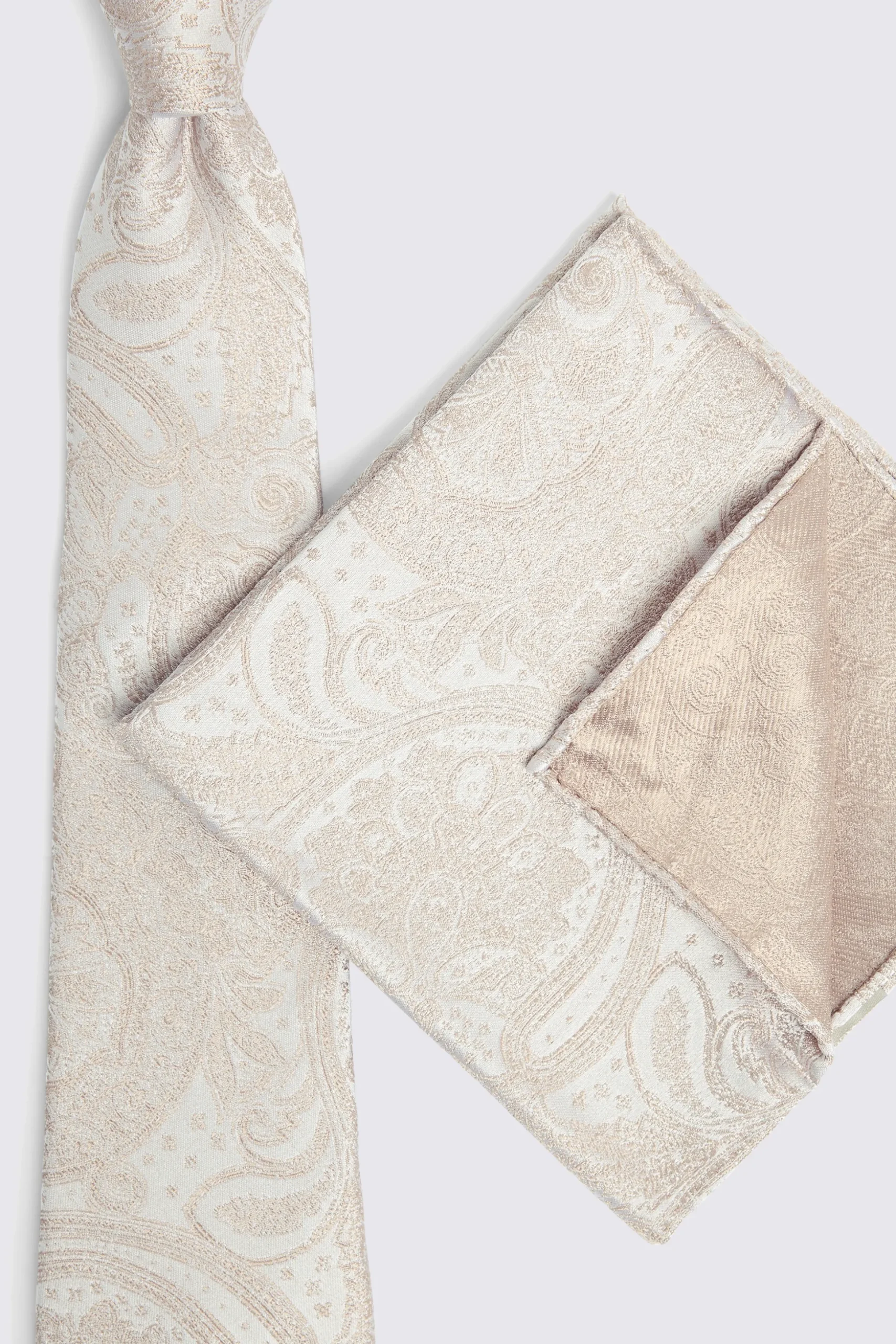 Champagne Wedding Paisley Tie