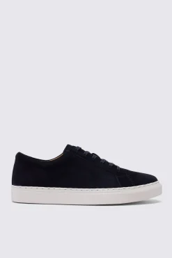 Chester Navy Suede Trainers