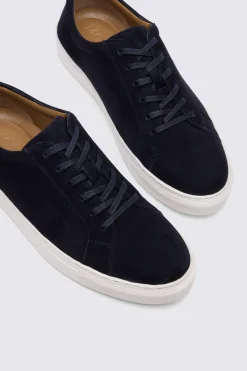 Chester Navy Suede Trainers