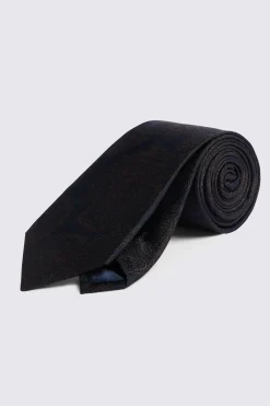Chocolate & Navy Paisley Tie