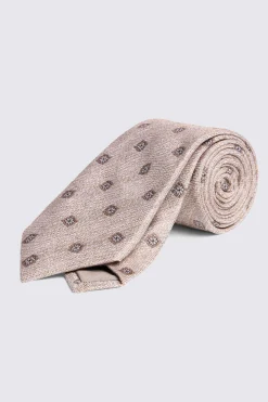 Cream Medallion Tie