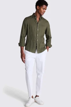 Dark Green Linen Shirt