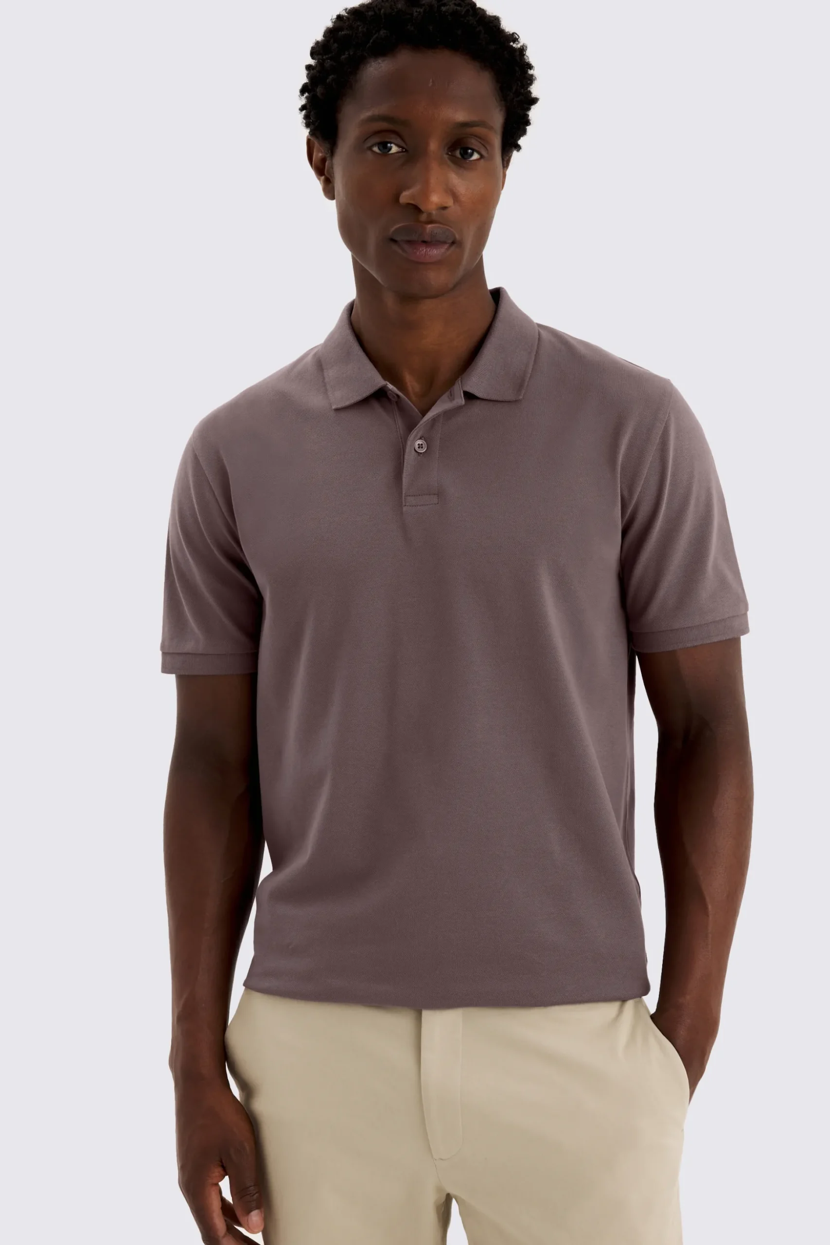 Dark Lilac Piqué Polo Shirt