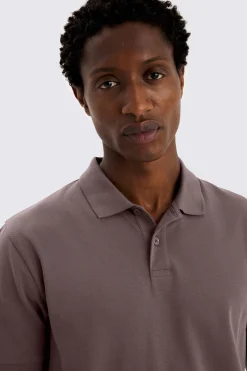 Dark Lilac Piqué Polo Shirt