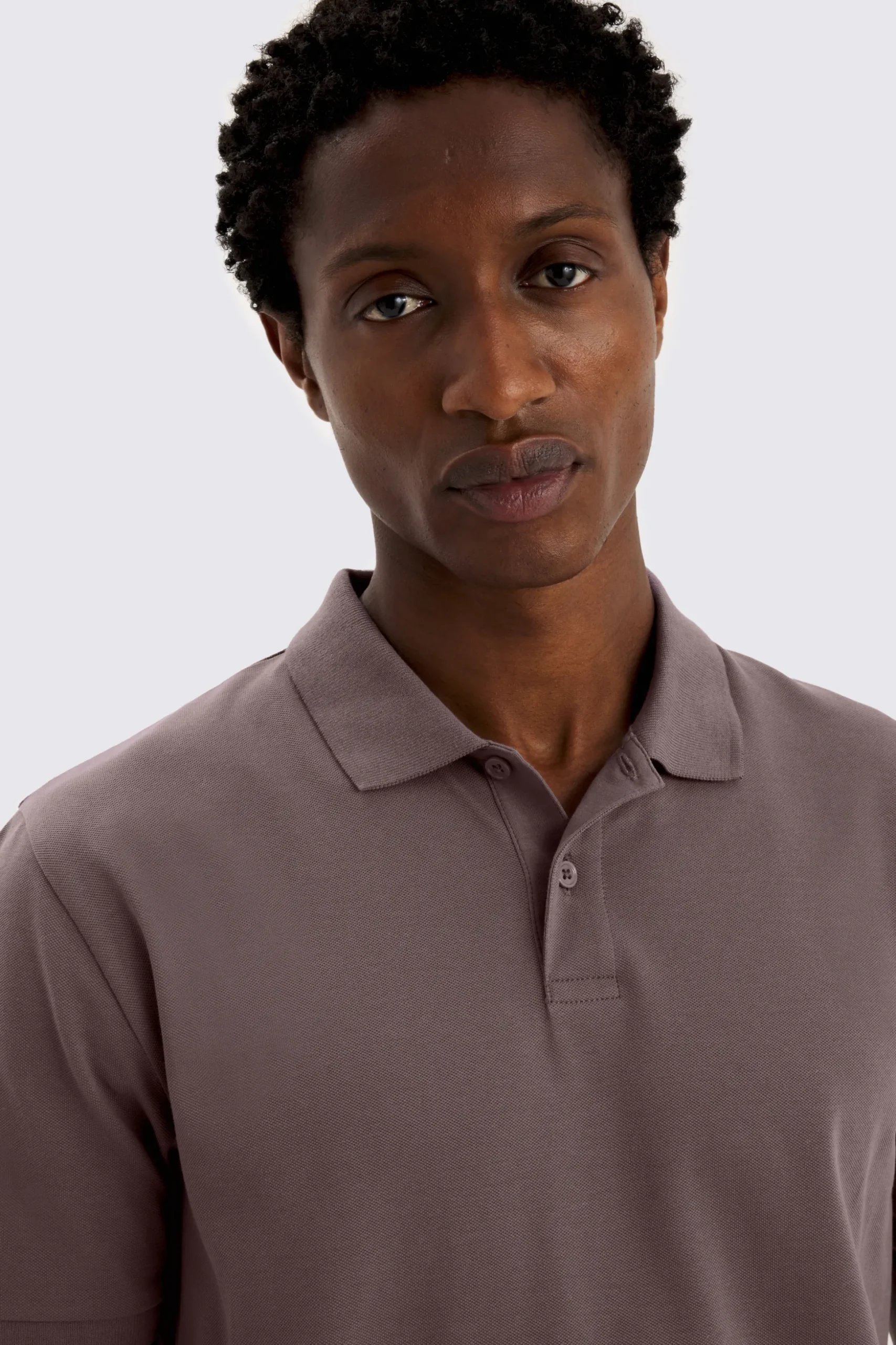 Dark Lilac Piqué Polo Shirt