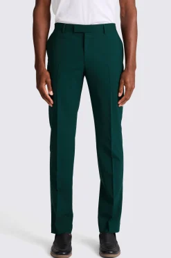 DKNY Slim Fit Dark Green Trousers