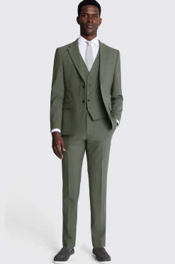 DKNY Slim Fit Sage Green Performance Suit