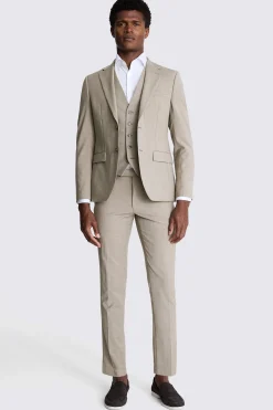 DKNY Slim Fit Taupe Performance Suit