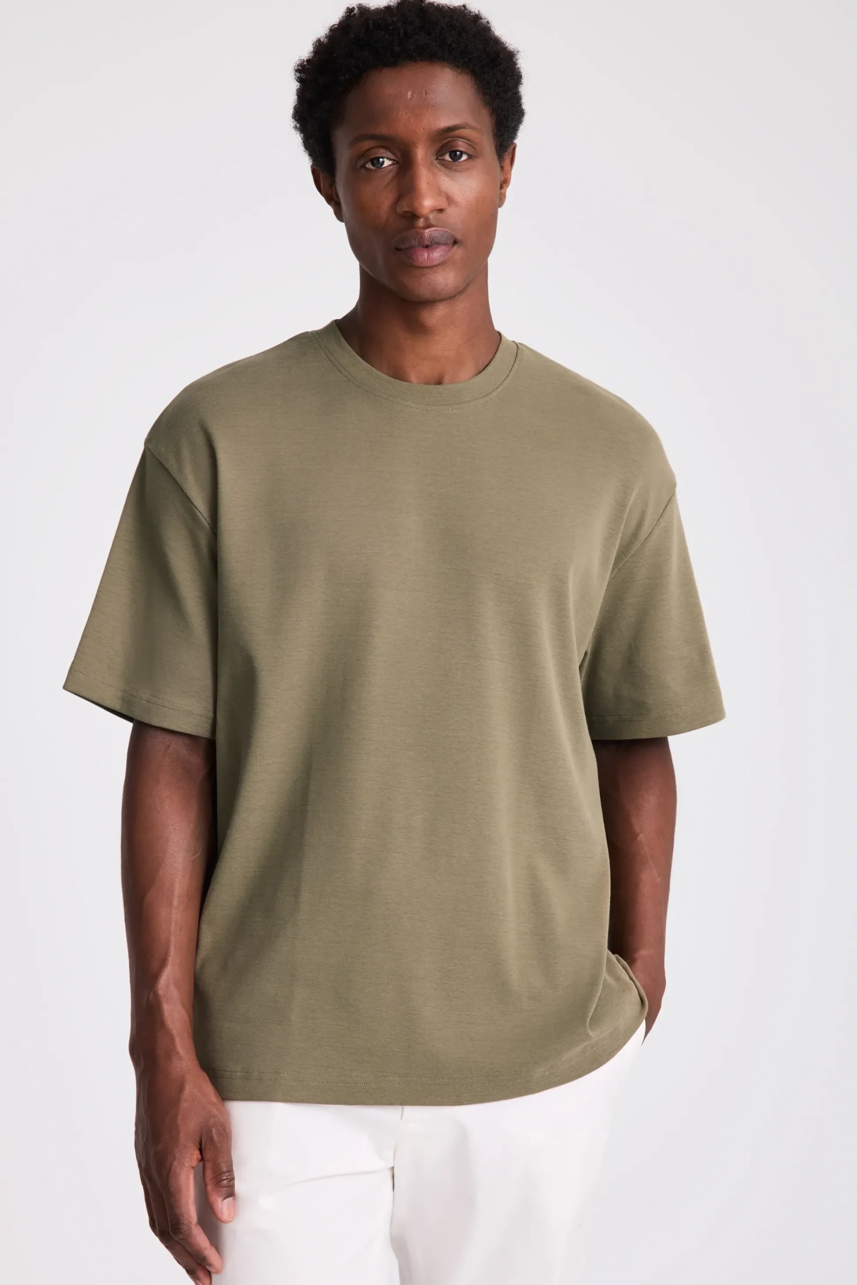 Dusty Green Heavyweight Crew-Neck T-Shirt