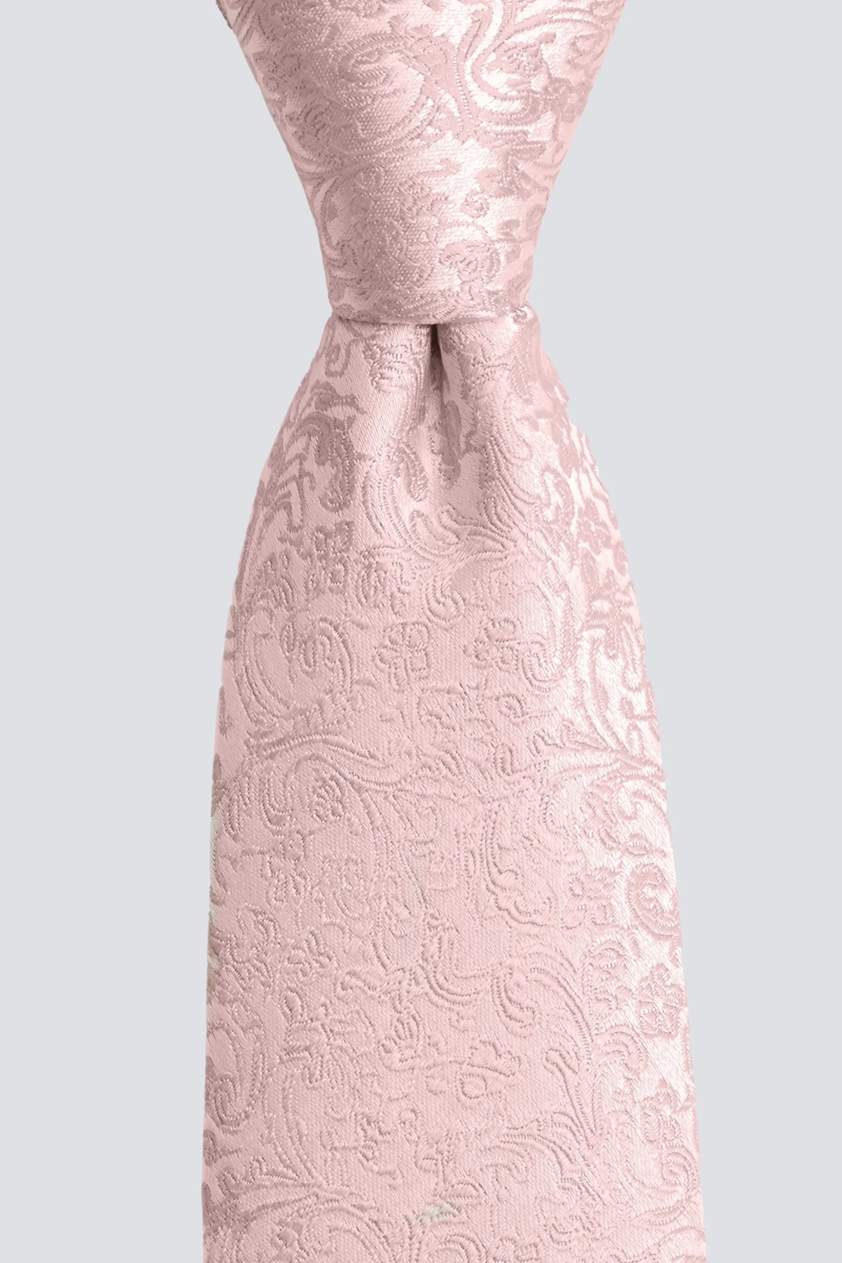 Dusty Pink Floral Swirl Silk Tie