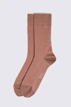 Dusty Pink Herringbone Socks