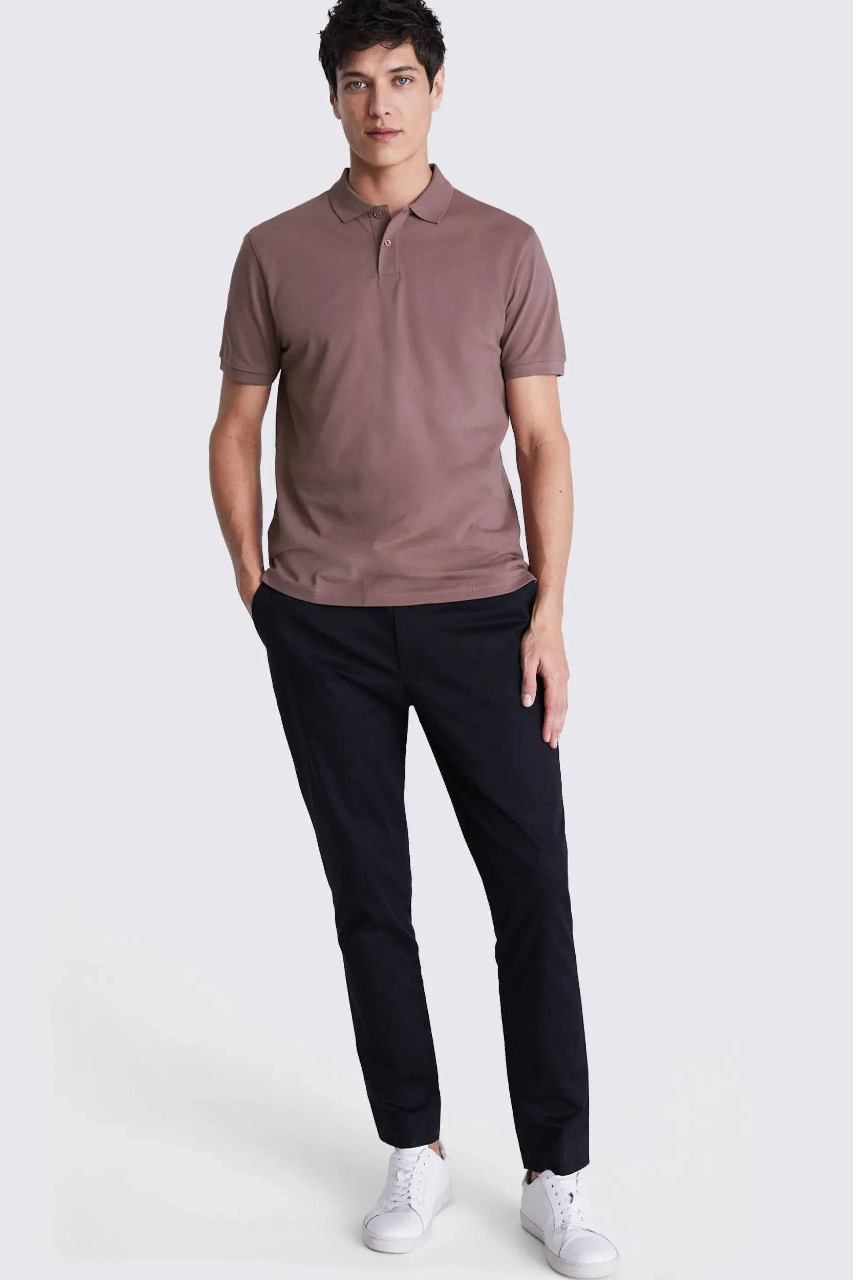 Dusty Pink Piqué Polo Shirt