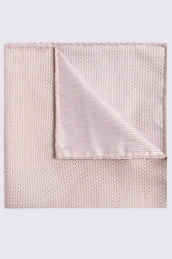 Dusty Pink Silk Semi-Plain Pocket Square