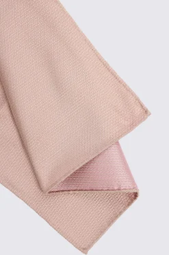 Dusty Pink Silk Semi-Plain Pocket Square