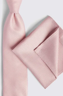 Dusty Pink Textured Pocket Square