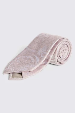Dusty Pink Wedding Paisley Tie