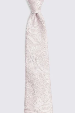 Dusty Pink Wedding Paisley Tie