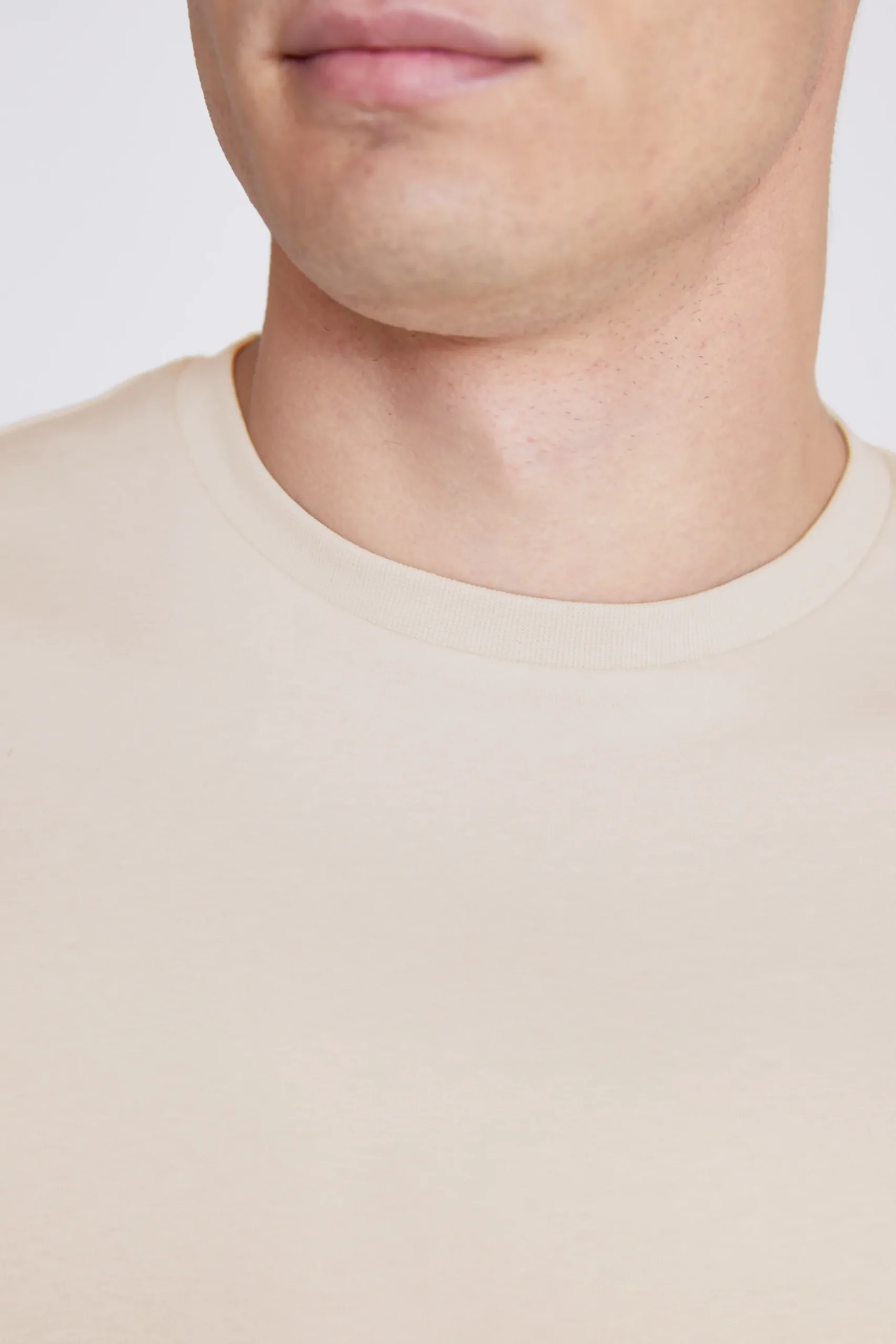 Ecru Crew Neck T-Shirt