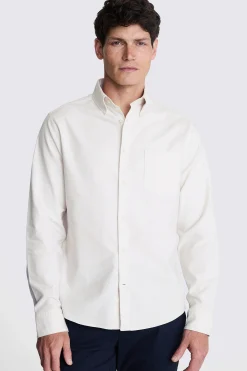 Ecru Washed Oxford Shirt