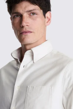 Ecru Washed Oxford Shirt