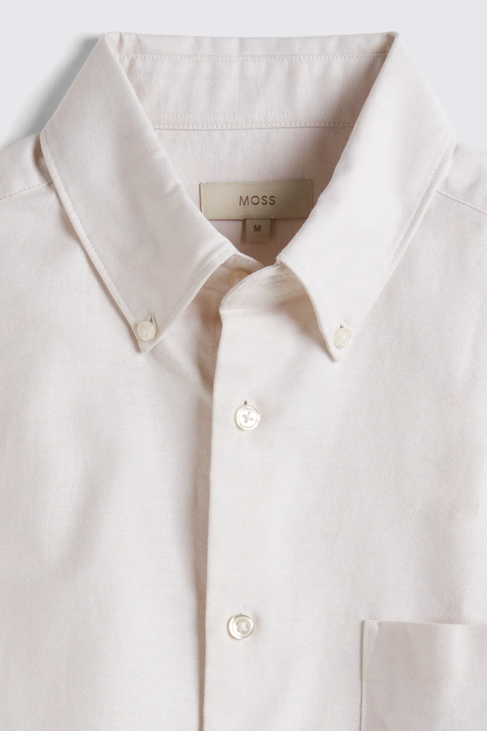 Ecru Washed Oxford Shirt