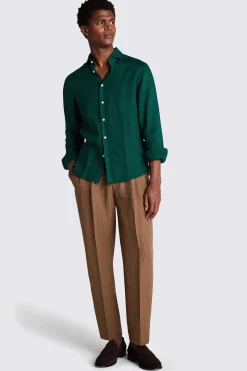 Emerald Green Linen Shirt