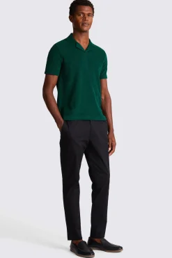 Emerald Green Terry Towelling Skipper Polo