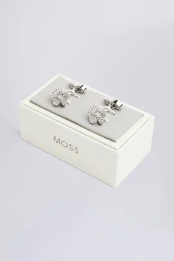 Fancy Silver Knot Cufflinks