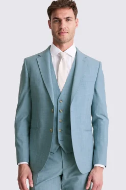 French Connection Slim Fit Teal Marl Suit