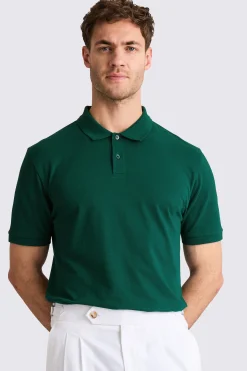Green Pique Polo Shirt