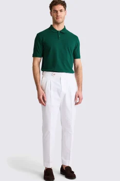Green Pique Polo Shirt