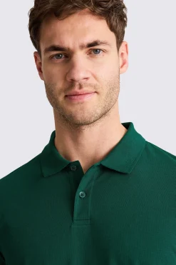 Green Pique Polo Shirt