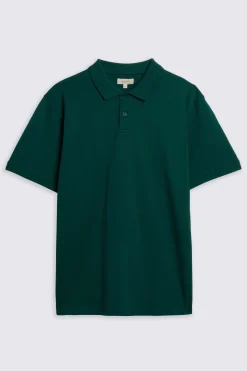 Green Pique Polo Shirt