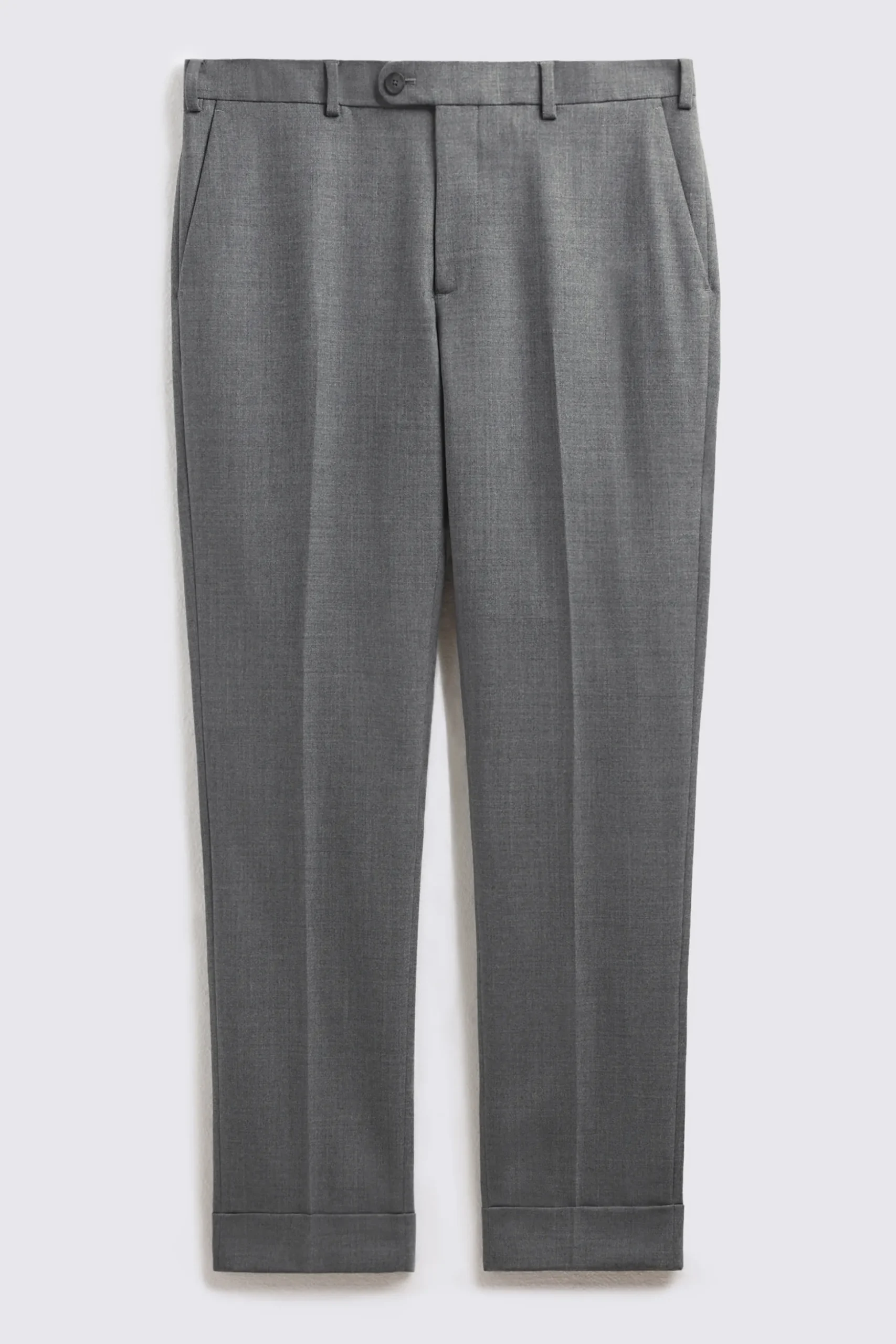 Grey Wool Tailored Trousers