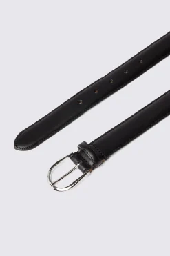 Italian Black Leather Belt