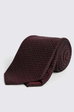 Italian Burgundy Grenadine Tie