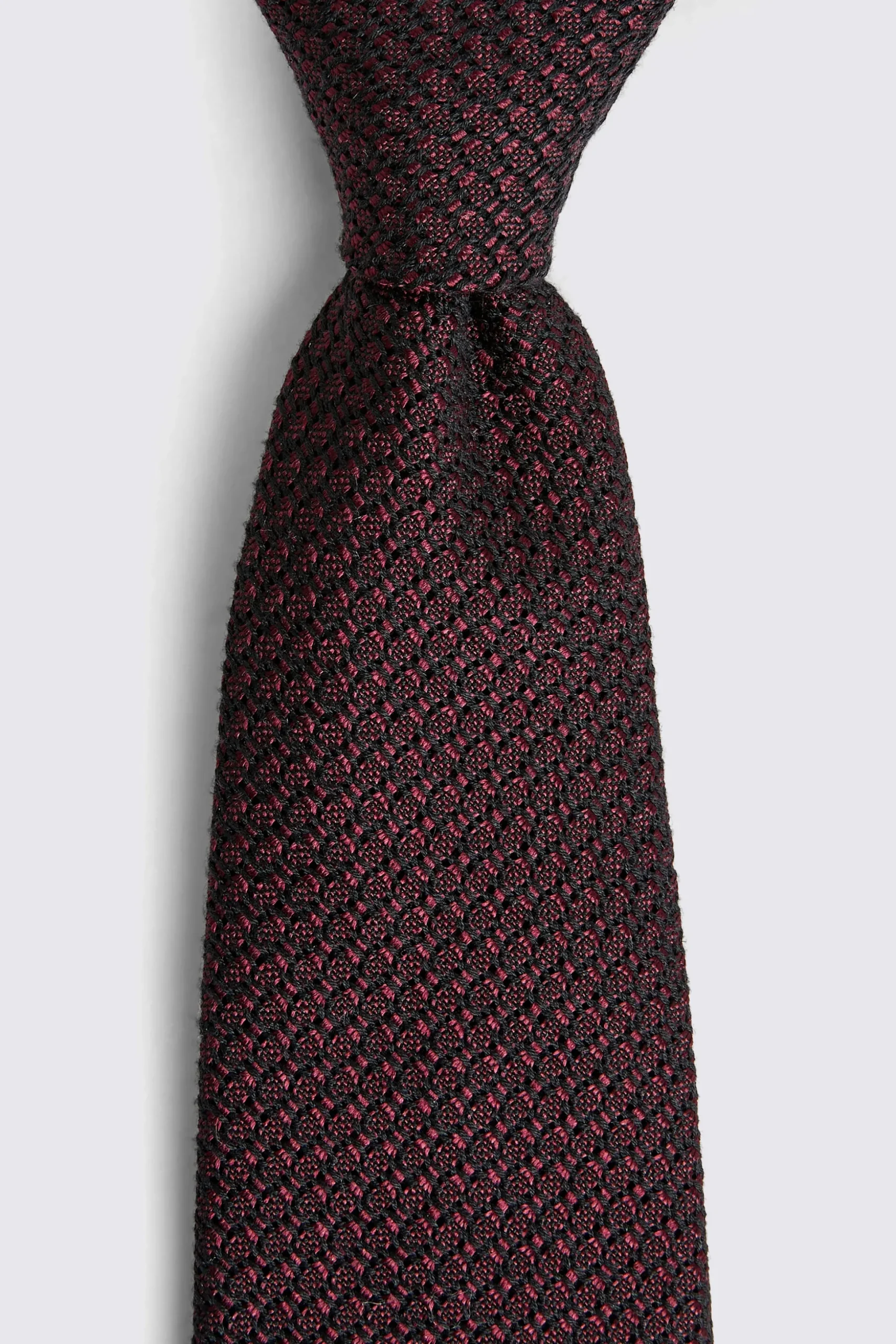 Italian Burgundy Grenadine Tie