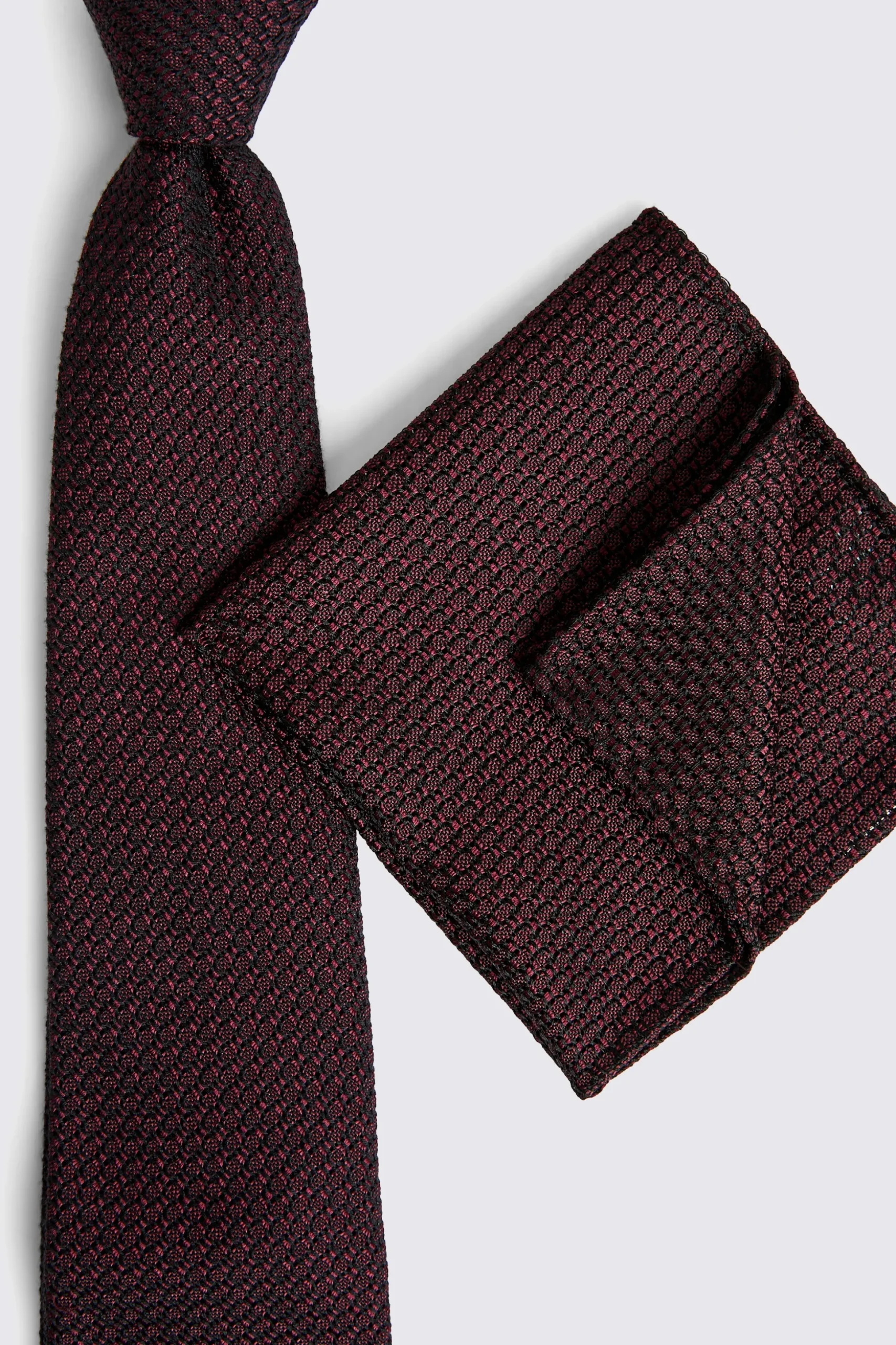 Italian Burgundy Grenadine Tie