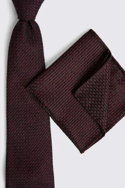 Italian Burgundy Grenadine Pocket Square
