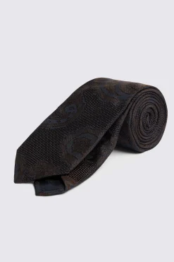 Italian Chocolate Grenadine Paisley Tie