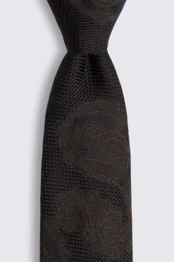 Italian Chocolate Grenadine Paisley Tie