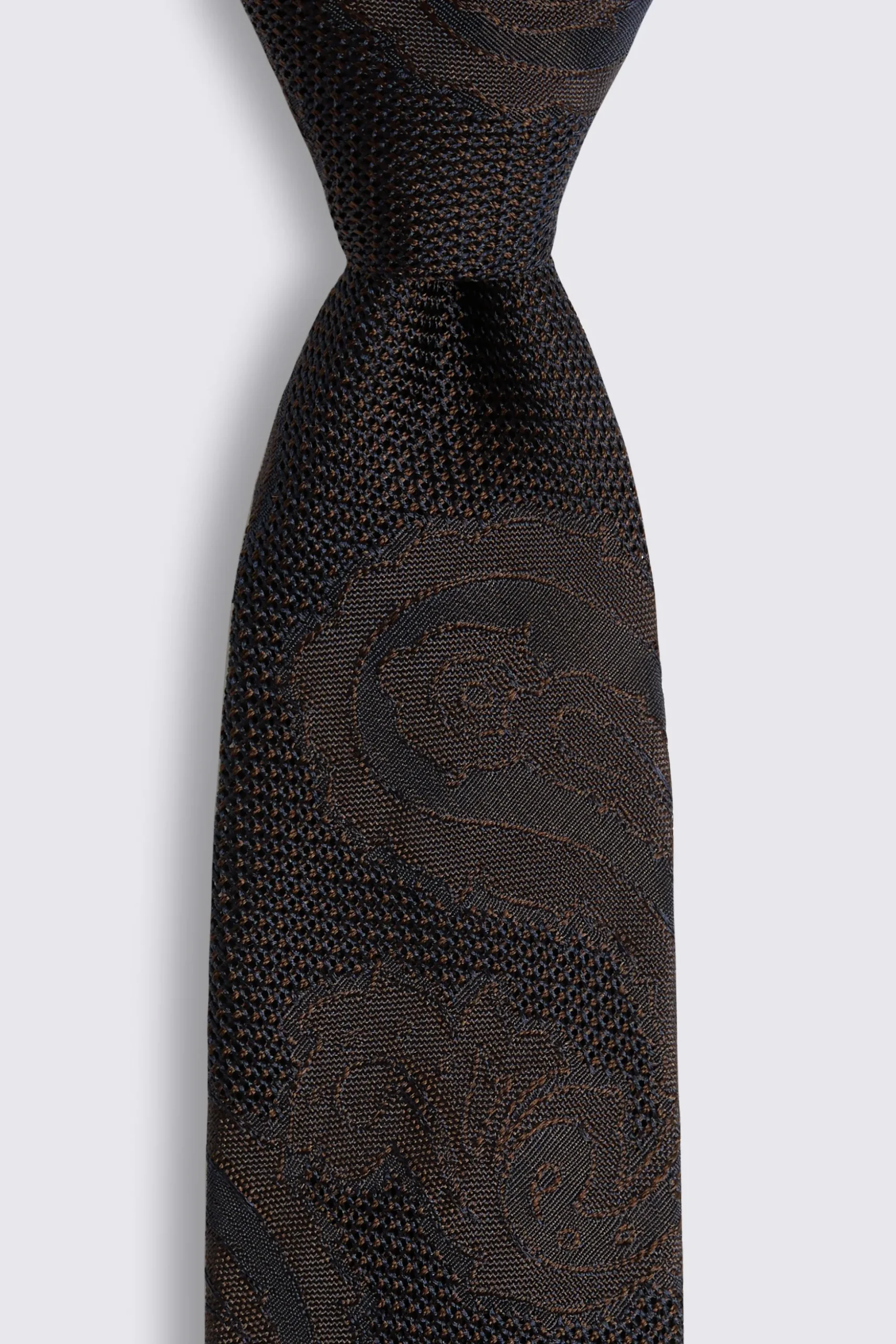 Italian Chocolate Grenadine Paisley Tie