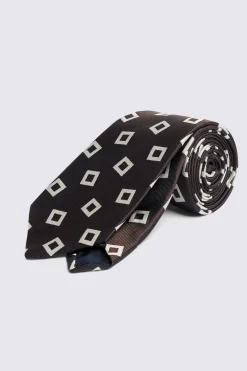 Italian Chocolate Oversized Diamond Tie