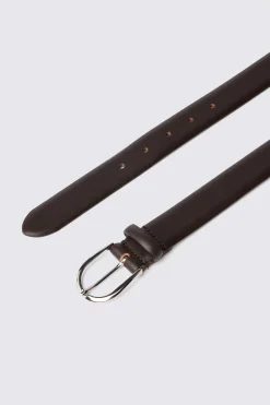 Italian Dark Brown Leather Belt
