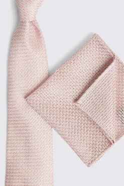 Italian Dusty Pink Grenadine Tie