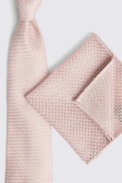 Italian Dusty Pink Grenadine Pocket Square