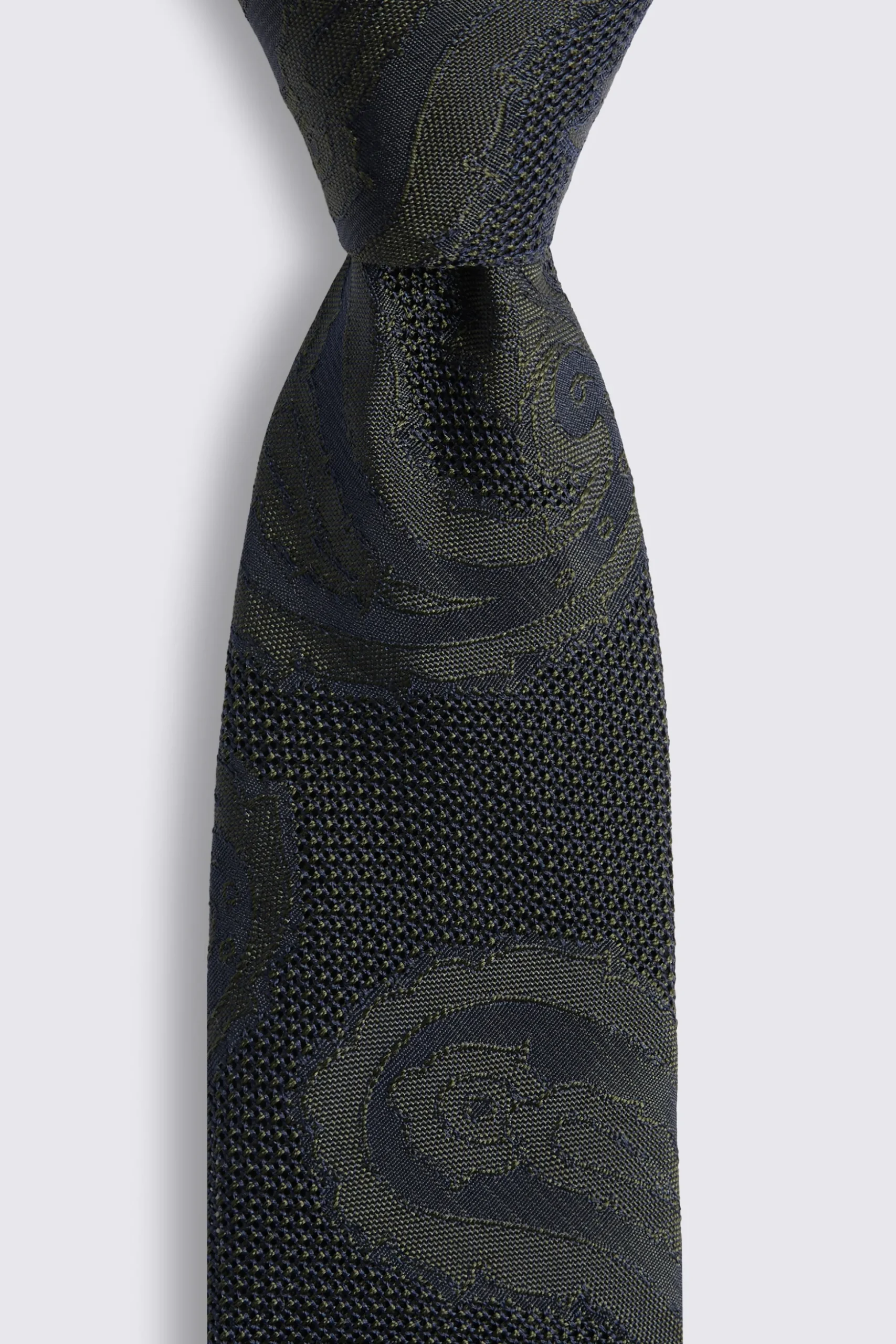 Italian Green Grenadine Paisley Tie