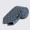 Italian Mid Blue Medallion Tie