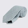 Italian Mid Blue Textured Geometric Tie