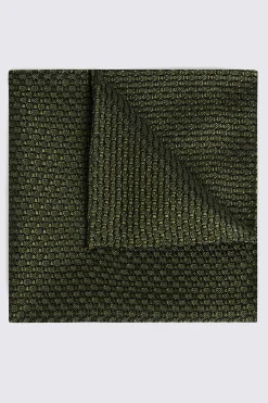 Italian Olive Grenadine Pocket Square